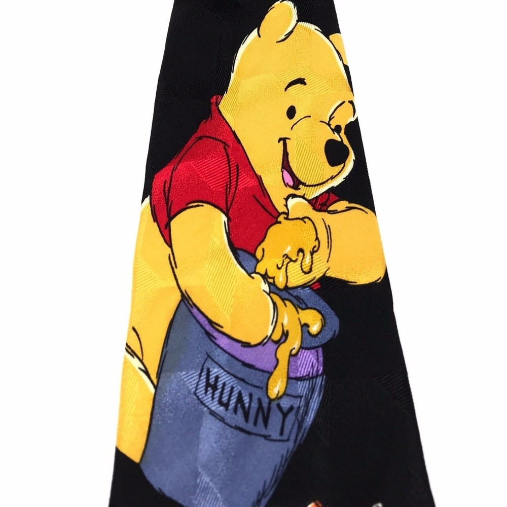 Disney Winnie The Pooh Tie Tigger Eeyore Friends EH Shepard 100% Silk Necktie - Picture 5 of 9